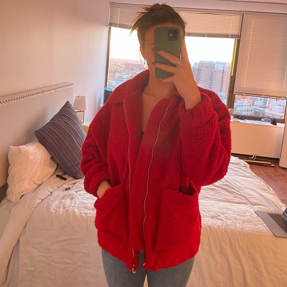 I.AM.GIA Red Teddy Coat